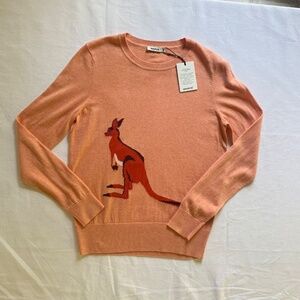 NWT Marcs Silk Cashmere Kangaroo Sweater · Women’s M · Coral Peach Lightweight